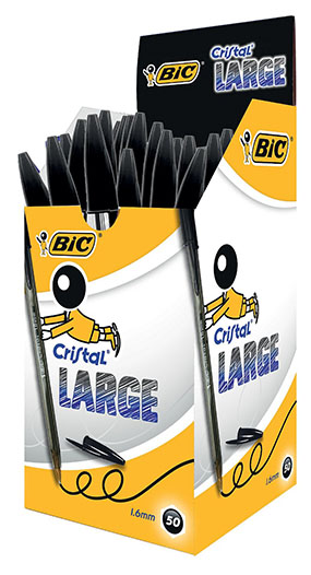 bolígrafo bic cristal negro