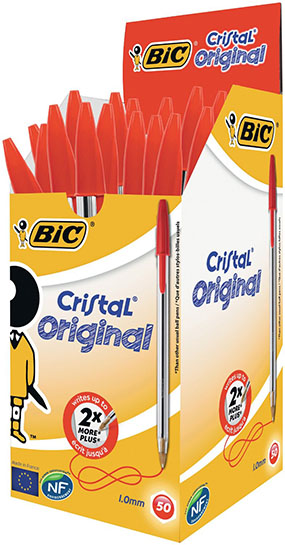 bolígrafo bic cristal rojo