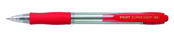 bolígrafo pilot super grip rojo