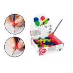 Liderpapel Stetro AL01 - Adaptador para lápiz, caja de 100 unidades, colores surtidos