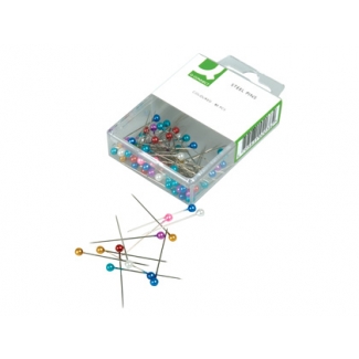 Q-Connect KF02038 - Agujas señalizadoras, colores surtidos, caja de 80 unidades