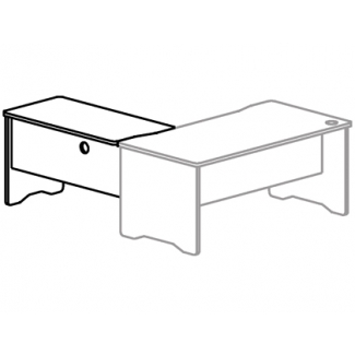 Ala para mesa Rocada serie work 100x60 derecha o izquierda acabado aa01 haya/haya