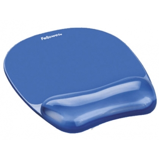 Fellowes 9114120 - Alfombrilla para ratón, con reposamuñecas de gel, color azul