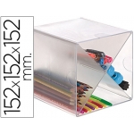 Archivo 2000 - Cubo organizador de armario, en aspa, color transparente