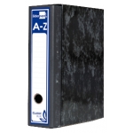 Liderpapel AZ50 - Archivador de palanca, tamaño folio, lomo ancho, con caja, color negro jaspeado