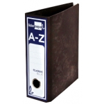 Liderpapel AZ12 - Archivador de palanca, tamaño cuarto, lomo ancho, color negro jaspeado