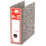 Liderpapel AZ11 - Archivador de palanca, tamaño cuarto, lomo ancho, color gris jaspeado