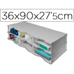 Archivador modular archivodoc trio jumbo con 6 casillas 360x900x275 mm