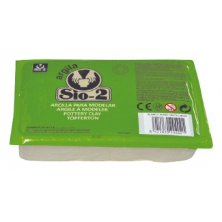 Sio-2 2044000100 - Arcilla para modelar, paquete de 1.5 kg, color blanco