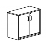 Armario Rocada con un estante y dos puertas enteras serie store 78x90x45 acabado aa01 haya/haya