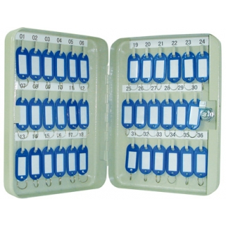 Q-Connect KF04272 - Armario metálico portallaves, 18 x 25 x 6 cm, para 36 llaves 