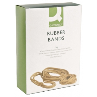 Q-Connect KF15183 - Bandas elásticas, 125 x 9 mm, caja de 1 kg