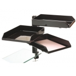 Archivo 2000 703 NE - Bandeja con soporte giratorio, 3 bandejas plástico, color negro