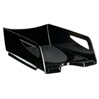 Cep Maxi - Bandeja de sobremesa de plástico, gran capacidad, color negro