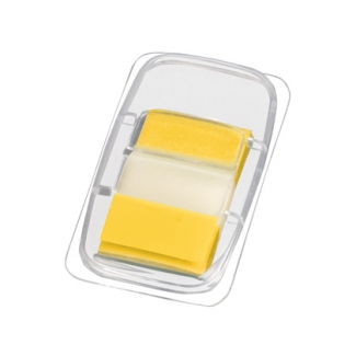 Q-Connect KF03634 - Banderitas separadoras, color amarillo, dispensador de 50
