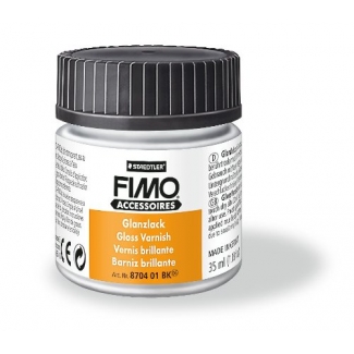 Fimo 8704 01 BK - Barniz, acabado brillante, bote de 35 ml
