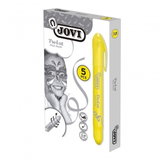Jovi Twist 19102 - Pintura de cara, caja de 5 unidades, color amarillo