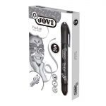 Jovi Twist 19115 - Pintura de cara, caja de 5 unidades, color negro
