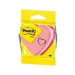 Post-it 2007H - Bloc de notas adhesivas, con forma de corazón, 76 x 76 mm, colores rosa degradados, bloc de 225 hojas