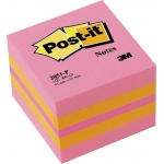 Post-it 2051-P - Bloc de notas adhesivas minicubo, 51 x 51 mm, color rosa , bloc de 400 hojas