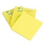 Q-Connect KF10514 - Bloc de notas adhesivas, 76 x 76 mm, color amarillo fluorescente, bloc de 80 hojas