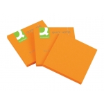 Q-Connect KF10517 - Bloc de notas adhesivas, 76 x 76 mm, color naranja fluorescente, bloc de 80 hojas