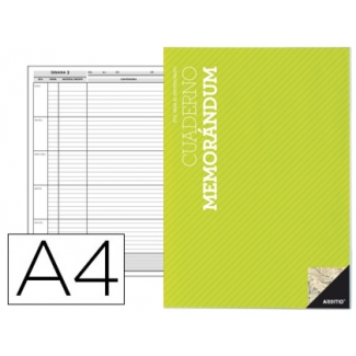 Additio P122 - Cuaderno memorándum, tamaño A4, colores surtidos