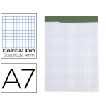 Liderpapel BN15 - Bloc de notas, A7, cuadrícula de 4 mm, perforado, sin tapa, 80 hojas de 60 gramos