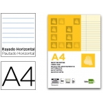 Liderpapel PR03 - Bloc de notas, A4, rayado horizontal, encolado, 50 hojas de 60 gramos