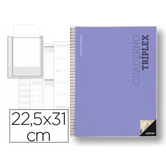 Additio P191 - Cuaderno tríplex, tamaño 22,5 cm x 31 cm, texto en catalán, colores surtidos