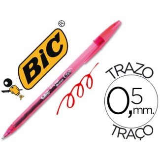 Bolígrafo Bic cristal gel color rojo