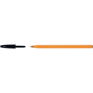 Bic Naranja 8099231 - Bolígrafo de tinta de aceite, punta redonda de 0,8 mm, color negro
