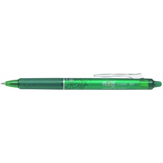 Pilot Frixion Clicker - Bolígrafo de tinta de gel borrable, punta redonda de 0,7 mm, retráctil, color verde