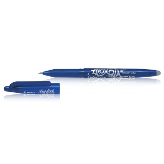 Pilot Frixion Ball - Bolígrafo de tinta de gel borrable, punta redonda de 0,7 mm, con grip, color azul