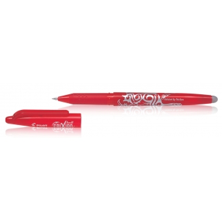 Pilot Frixion Ball - Bolígrafo de tinta de gel borrable, punta redonda de 0,7 mm, con grip, color rojo