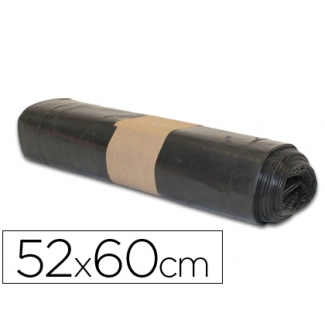 Csp - Bolsa de basura, medida 520 x 600 mm, 20 litros, galga de 80, rollo de 20 bolsas, color negro