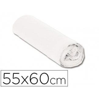 Csp - Bolsa de basura, medida 550 x 600 mm, 23 litros, galga de 120, rollo de 15 bolsas, con cierre fácil, color blanco