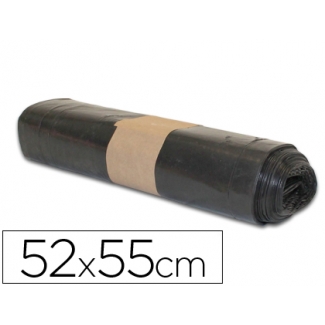 Csp - Bolsa de basura, medida 520 x 550 mm, 20 litros, galga de 70, rollo de 20 bolsas, color negro
