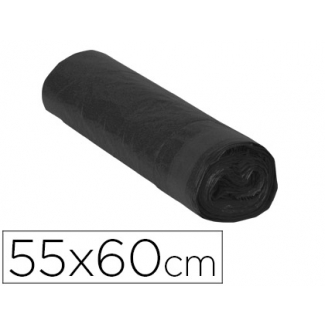 Csp - Bolsa de basura, medida 550 x 600 mm, 23 litros, galga de 120, rollo de 15 bolsas, con cierre fácil, color negro