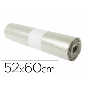 Csp - Bolsa de basura, medida 520 x 600 mm, 20 litros, galga de 70, rollo de 20 bolsas, transparente