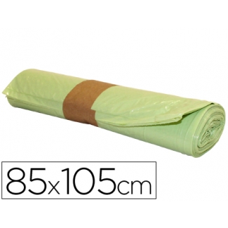 Csp - Bolsa de basura, medida 850 x 1050 mm, 100 litros, galga de 110, rollo de 10 bolsas, color amarillo