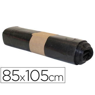 Csp - Bolsa de basura, medida 850 x 1050 mm, 100 litros, galga de 120, rollo de 10 bolsas, color negro
