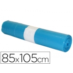 Csp - Bolsa de basura, medida 850 x 1050 mm, 100 litros, galga de 110, rollo de 10 bolsas, color azul