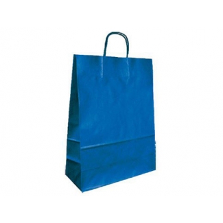Q-Connect KF18679 - Bolsa de papel kraft, 270 x 120 x 360 mm, color azul