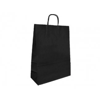 Q-Connect KF18685 - Bolsa de papel kraft, 270 x 120 x 360 mm, color negro