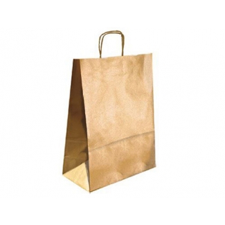 Q-Connect KF18687 - Bolsa de papel kraft, 240 x 100 x 310 mm, color oro