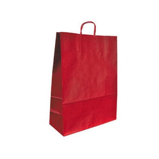 Q-Connect KF18675 - Bolsa de papel kraft, 240 x 100 x 310 mm, color rojo