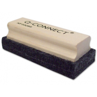 Q-Connect KF03289 - Borrador de fieltro, para pizarra de tiza, 100 mm x 40 mm