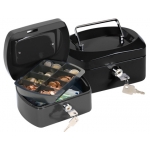 Q-Connect KF02601 - Caja de caudales, 152 x 80 x 115 mm, color negro