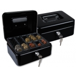 Q-Connect KF04277 - Caja de caudales, 200 x 90 x 160 mm, color negro